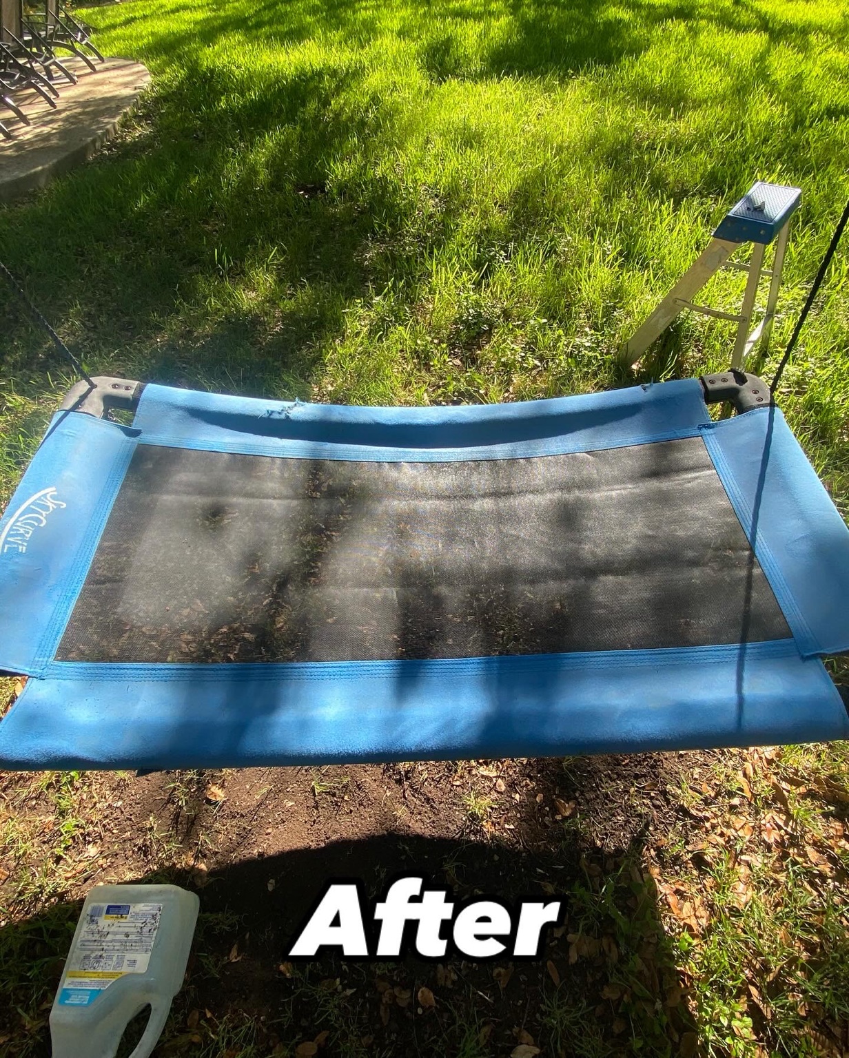 After pressure washing project one