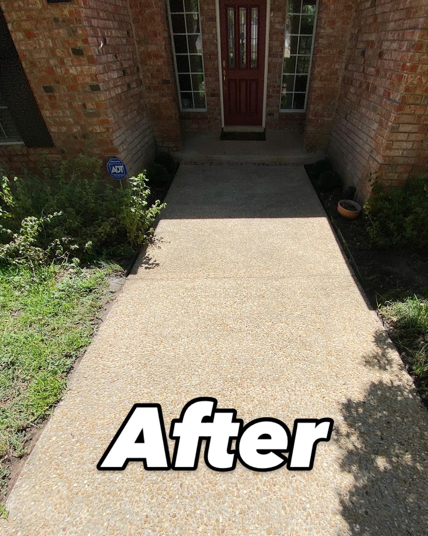 After pressure washing project two